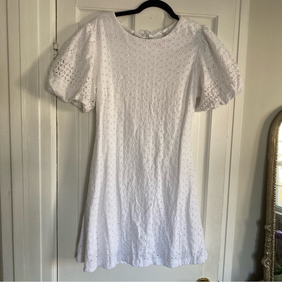 Free People Apricot Rose Embroidered Mini A Line Dress Size Medium - Picture 3 of 7